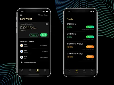 Bpal Wallet UI Design app black block chain design ui ux
