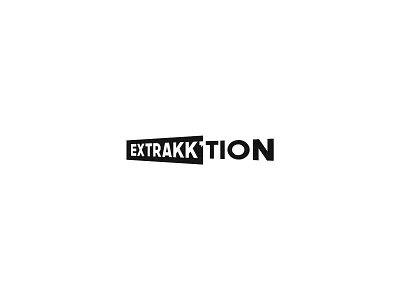 Extrakktion branding design logo type typography vector