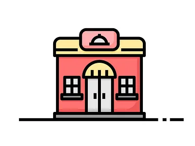 🛵 Restaurant Service icon set 🍽🍟 cafe cute delivery food icon market restaurant service