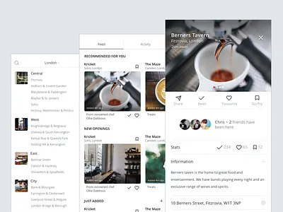 Onezone 2x app clean flat guide interface ios iphone london ui ux white