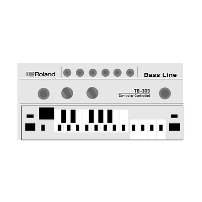 Technical Illustration - Roland TB-303 design drawing illustration technical drawing technical illustration