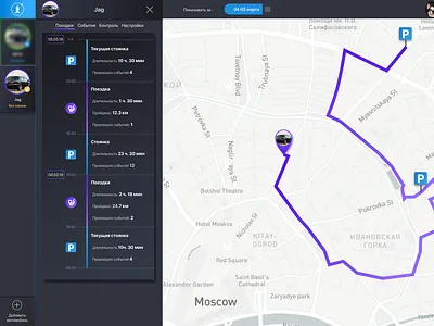Tracks app design map telematics ui ux web web design