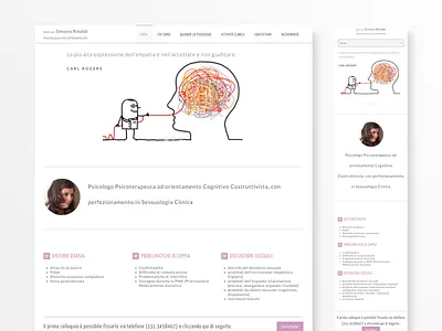 Simona Rinaldi psychotherapist website design ui ux web
