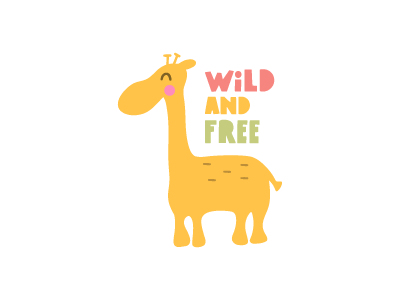giraffe animal design flat giraffe icon illustration logo mark symbol