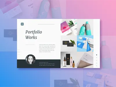 Portfolio app coloful concept design gradient graphic grid portfolio ui