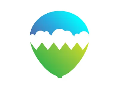 Hot Air Balloons balloons cloud hot air balloon illustration logo mountain sky