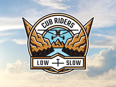 Cub Riders T-shirt bush flying bushflying mountains nature personal logo plane t shirt w