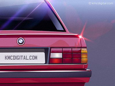 '1991 BMW 318' Illustration 1990s 2d automobiles automotive automotive design bmw car car illustration editorial flat design illustration illustrator retro vector vector artwork