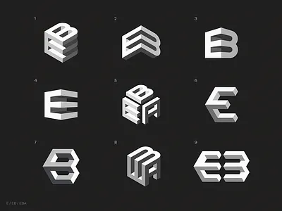 Logo - ELAD BAR AMI / Interior Design black brand branding creative design flat geometry icon idea letter logo mark minimal piotrlogo sign space symbol typography vector white