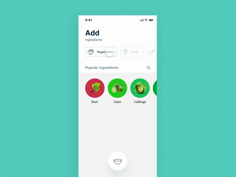Veggie UI adobe xd app design inteface interaction ios ios app ixd motion motion design ui uidesign
