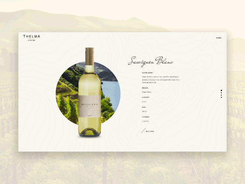Thelma - Wine Presentation animation presentation product presentation web web desgin web site design wine wine shop wine theme winery wordpress