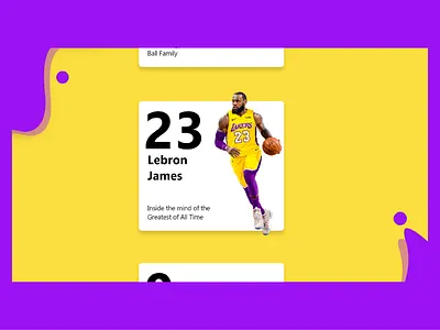Lebron James 23 lakers lebronjames malaysia nba ui ux design uiux user experience user interface user interface design web design yellow