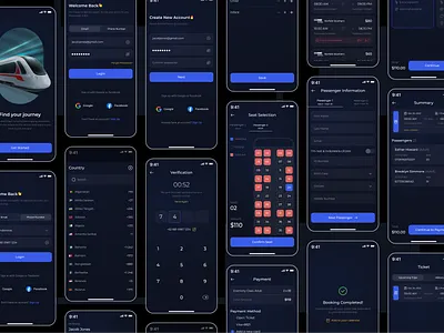 Train Ticket Booking App case study design minimalist modern study case ticket app train app train ticket uidesign uiux user interface userinterface