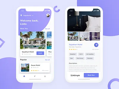 Hotel App Exploration app hotel hotel booking iphone mobile sketch ui ux