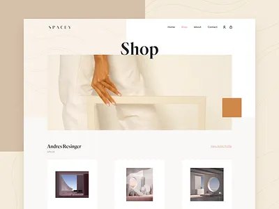 Spacey - Shop art artists clean design detail ecommerce hellohello interface minimal paint print product detail shop shopping simple ui ux web website white