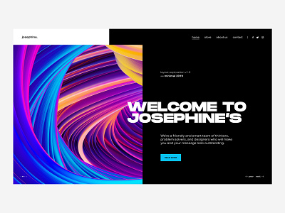Layout Exploration — Josephine's black clean clean app design design design app interface design layout exploration minimal uiux uiuxdesign waves