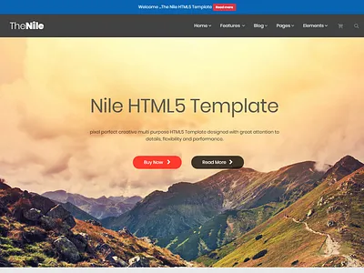 TheNile - Multipurpose HTML Template agency bootstrap bootstrap4 business corporate modern multipurpose onepage parallax particles background portfolio responsive video background