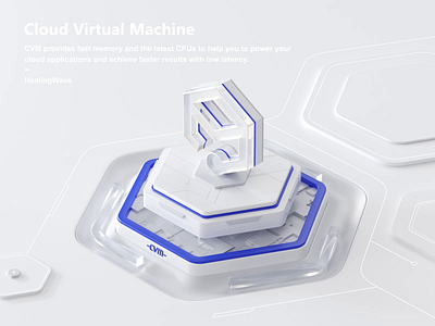 Cloud Computing 3d abstract c4d cvm design iaas octane render saas