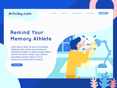 Landing page for Journalism Site branding design digitalart flat illustration journal study ui ux vector web webdesign