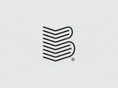 Book® Grid brand design geometry grid construction grid logo identity logo logotype mark monogram symbol
