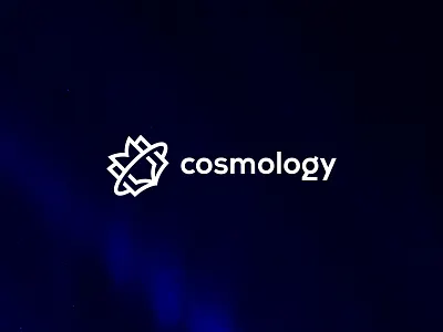 Cosmology book branding cosmology cosmos identity logo mark planet science space symbol universe