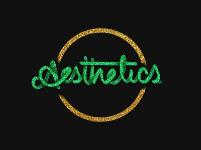 Aesthetics aesthetics affinity designer affinity photo design glimmer gold lettering shine sparkle