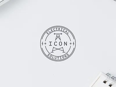 Electricity Logo Design classic electric electricity emblem emblems logo thunder vintage