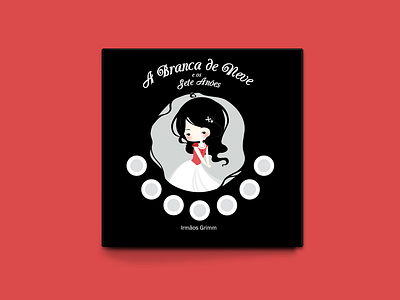 Snow White and the Seven Dwarfs book book cover book design character childrens book grimm brothers illustration snow white