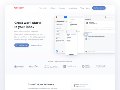 Homepage refresh ✨ animation app buttons collaboration desktop email hero mobile screen ui website