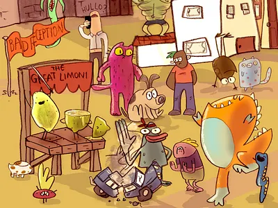 Welcome to Bad Reception abstract art composition hand drawn illustration sketch sketchbook