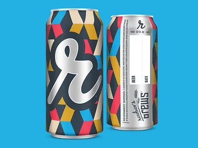 Reuben's Crowler beer can craft beer crowler design geometric label minimal packaging pattern