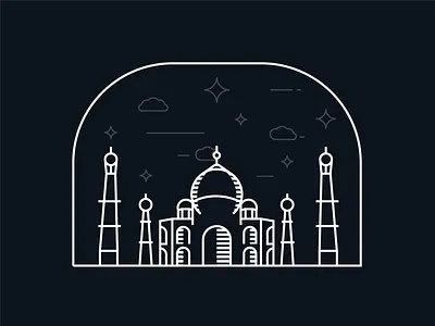 Taj Mahal Illustration adobeillustator illustration vector vectorart vectorillustration