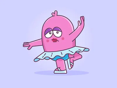 Sad Ballet 20 minute sketch ballet ballet slippers cartoon cartoon art cartoon character dancing illustration makeup tootoo vector