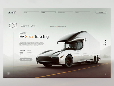 Electric Vehicle Website UI car charging electric electric car ev car landing landing page minimal modern ui solar energy startup website tesla trailer travelling truck ui ux vehicle web web design website design