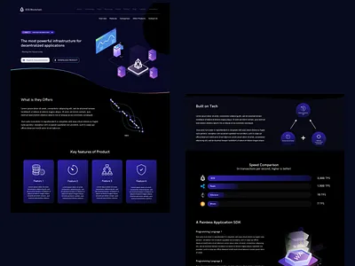 Blockchain landing Page branding clean color design illustration illustrator illustrator design sketchapp ui website