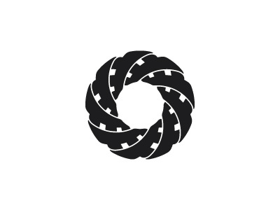 Aiteall Logo abstract black circle flower geometric knot logo logomark mark ribbon spiral star symmetrical vector wreath