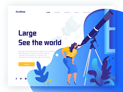 Landing Page Illustration illistration ui 设计