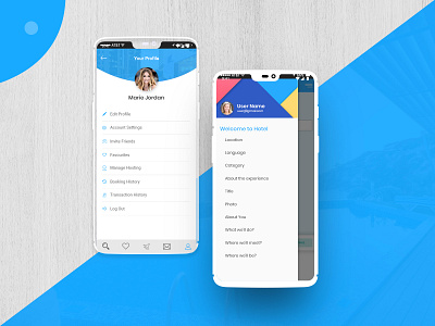 Hotel App app design app landing page drawer landing page mobile app ui ux design