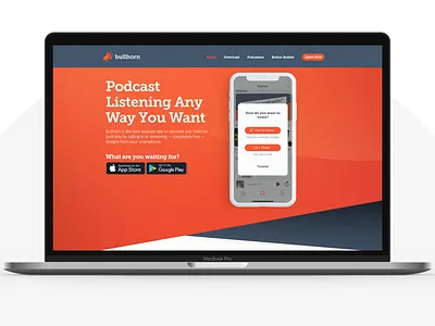 Website for www.bullhorn.fm app brand design desktop experience googleplay interface site site design ui user ux web website