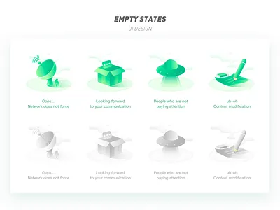 Medical app empty status page app empty page icon illustration ui ux