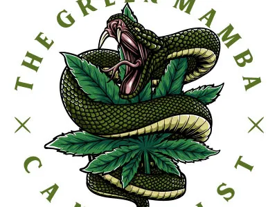 The Green Mamba branding illustration logo t shirt tee typography vector