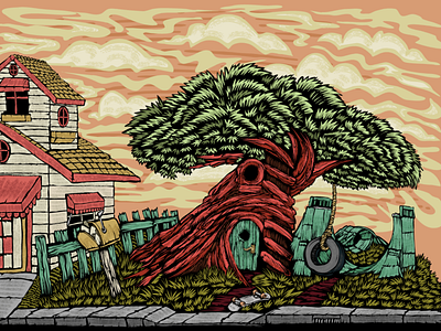 Never grow up affinity illustrator illusutration nevergrowup retrosupplyco treehouse vector