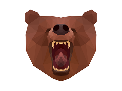 Bear 2d adobe illustrator amateur animal bear design flat flat design illustration illustrator illustrator art illustrator cc low poly low poly art low polygon lowpoly lowpolyart vector