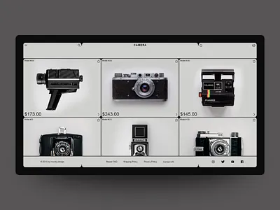 Concept website Camera. camera concept design home page landing page minimal ui ux web