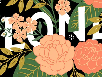 London botanical floral hand lettering hand lettering art illustration travel travel illustration