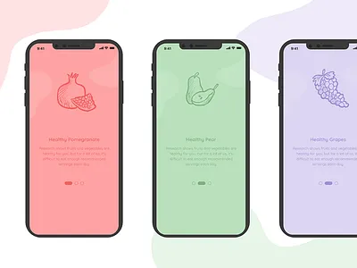 On-Boarding Health App app clean design flat flat design flatui food app graphic design icons illustrator logo mobile onboarding onboarding flow onboarding illustration photoshop ui ux vector web