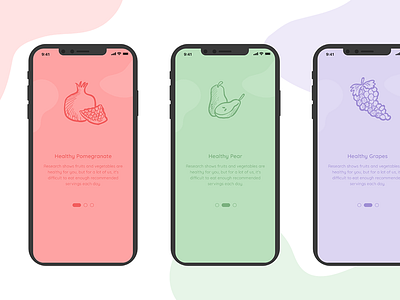 On-Boarding Health App app clean design flat flat design flatui food app graphic design icons illustrator logo mobile onboarding onboarding flow onboarding illustration photoshop ui ux vector web