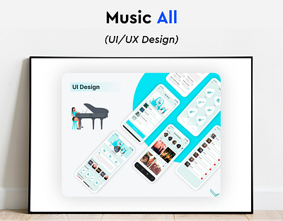 Music All App UI Design app branding design graphic design illustration logo mobile design ui ux vector