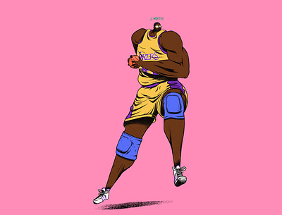 james worthy artsy character characterdesign conceptart illustration james worthy la lakers los angeles lakers nba sports stillframe vector