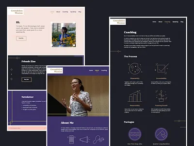 Gwendolyn.io art deco css design html icons line illustrations portfolio svg ui web design website